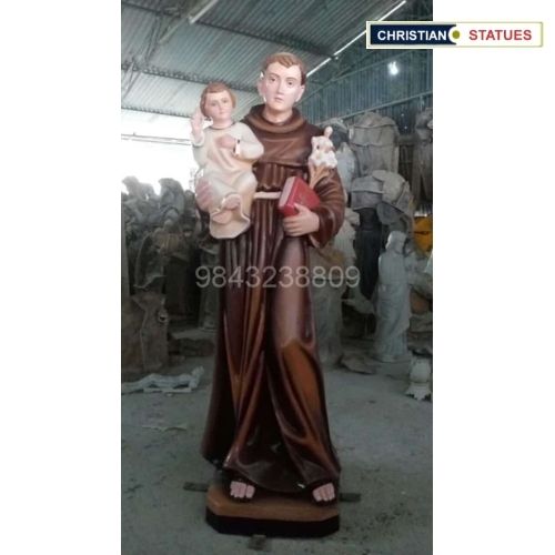 Painting St.Antony 5 Feet Fibre Statue