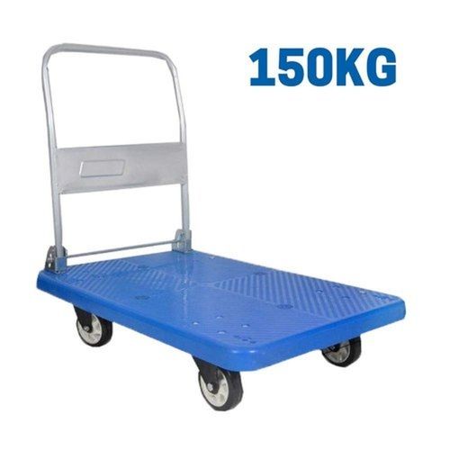 Blue Wheel Mounted Polypropylene 150Kg Platform Trolley Application: Industrial