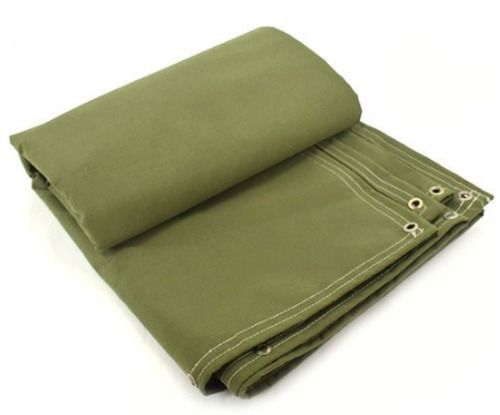 Plain Industrial Green Canvas Tarpaulin