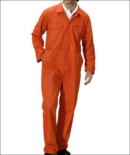 Orange Safety Dungaree Cotton Suit