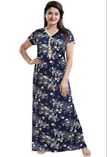 Ladies Full Length Printed Cotton Nightgown