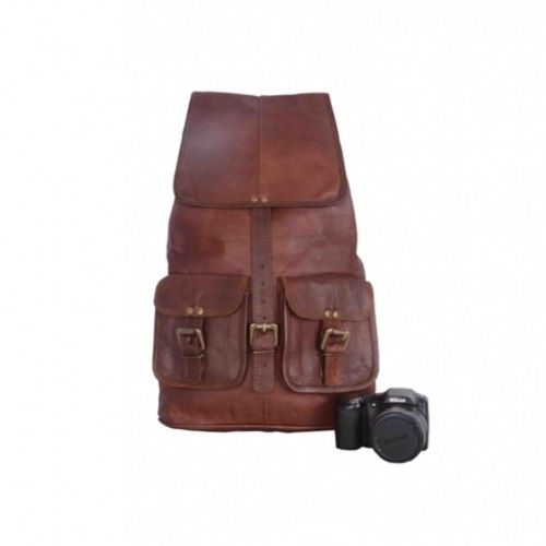 Plain Design Shoulder Leather Bag