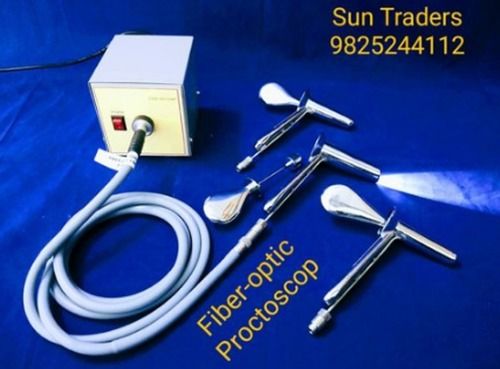 Silver Proctoscope With Light Source