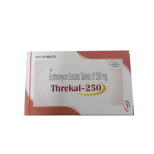 Erythromycin Esteolate Throkal-250 Tablets Generic Drugs