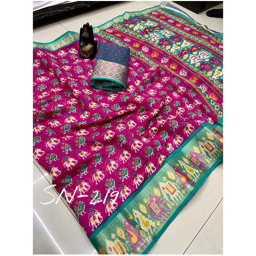 Ladies Ikkat Silk Saree