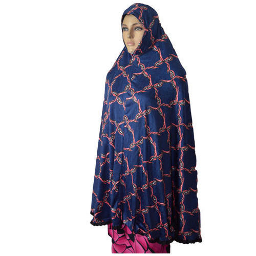 Fancy Printed Blue Prayer Hijab Age Group: 15+