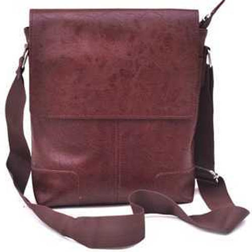 Mens PU Brown Crossbody Bag