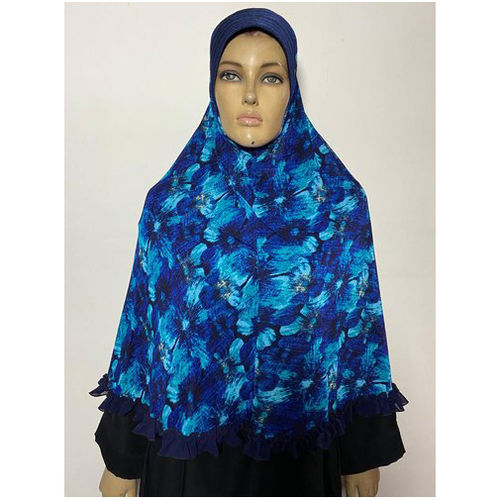 Printed Blue Prayer Hijab