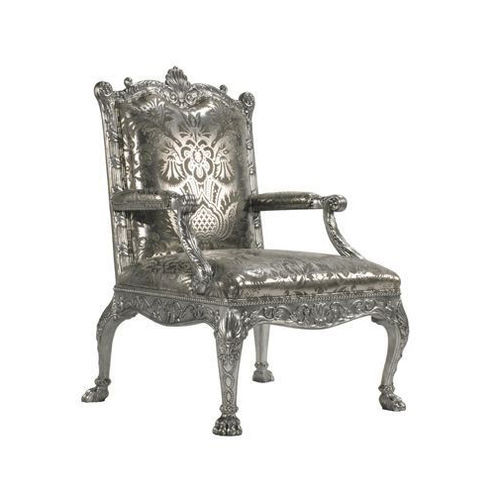 Antique Style Carved Chair With Armrest