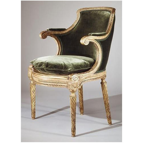 Antique Style Polished Carved Chair Hotel Furniture