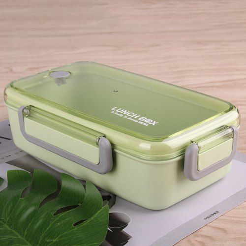 Silver Bamboo Fiber Insulated Lunch Box