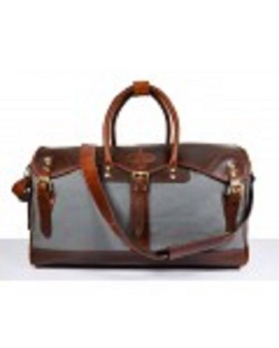 Designer Leather Canvas Travel Bag