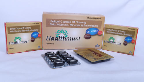 Ginseng With Vitamins Minerals And Antioxidants Softgel Capsules General Medicines