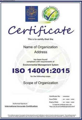 Iso 14001 Certification By PROQMANAGE Associates
