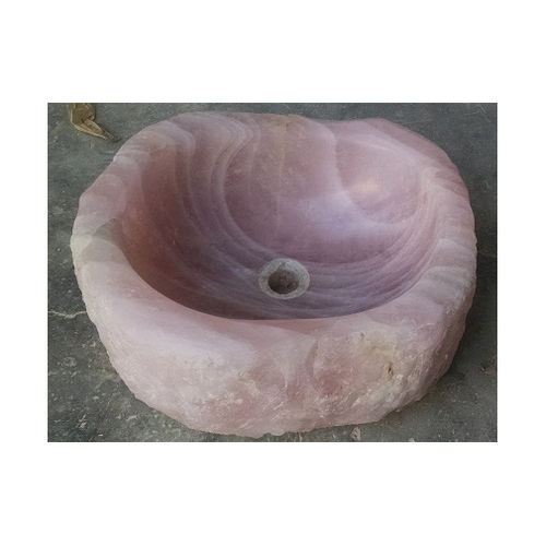 White Rose Quartz Round Basin