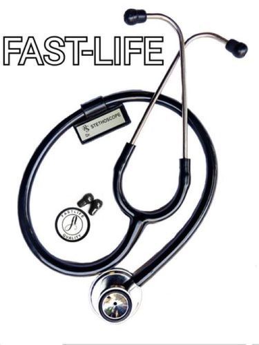 Flame Proof Black Polished Alloy Doctors Stethoscope