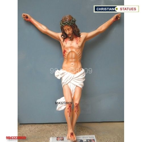 Crucifix Jesus Fibre Statue - 4 Feet