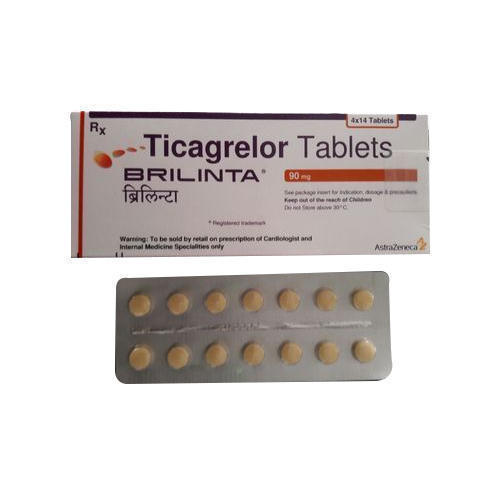 Brilinta Tablets - 90mg Medicine Grade, Allopathic for Hospital and Clinic Use, Stored in Cool and Dry Place