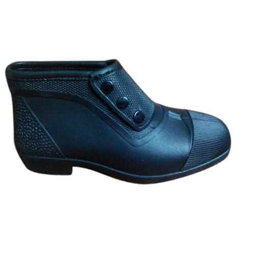 Black Anti Slip Pvc Button Boot