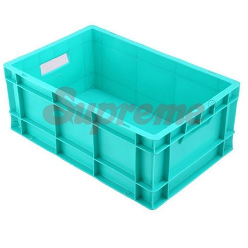 Green 32 Liters Solid Plastic Crates