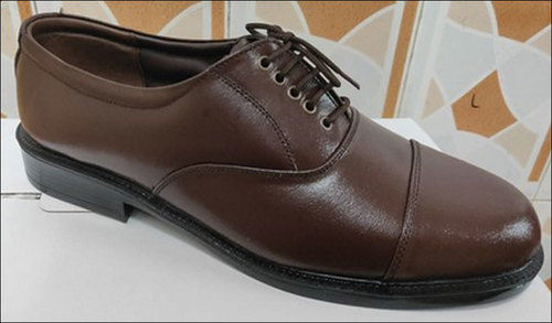 Black Low Ankle Leather Brown Formal Shoes