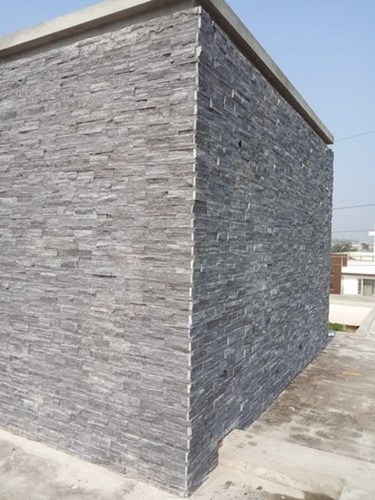 Ceramic Exterior Wall Tile - Rectangular Grey Non-Slip Finish | Durable Water-Resistant Modern Aesthetic for Patios and Facades