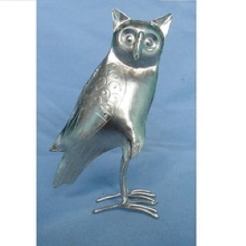 Plain Metal Owl Sculpture