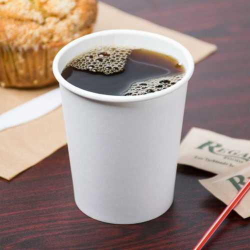 White Disposable Plain Paper Tea Cup