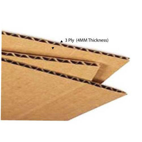 Brown 3 Ply Corrugated Paper Board