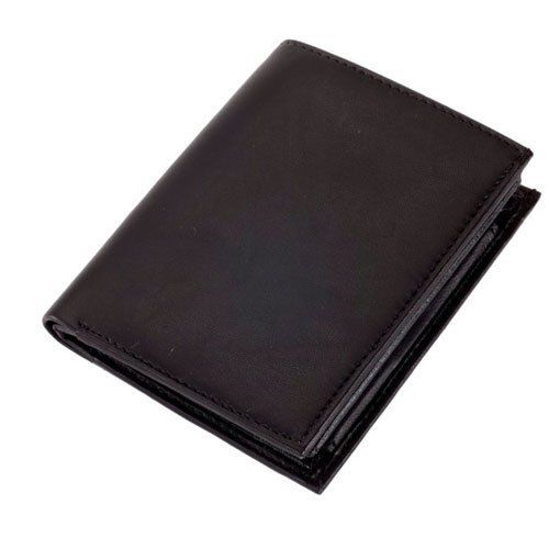 Blue Black Leather Note Case Mens Wallet