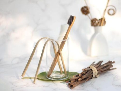 Bamboo Dental Kit - Wooden Toothbrush And Tongue Cleaner