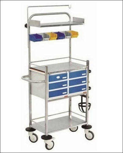 Crash Cart Ss Fretwork Hospital Table