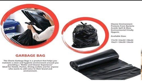 19x21 Inches Disposable Plastic Black Garbage Bag