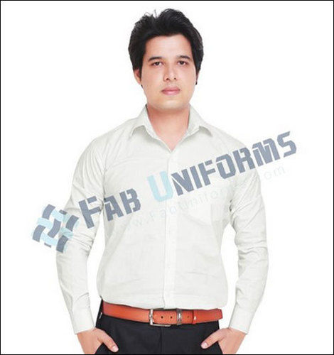 Mens Full Sleeves Formal White Shirt