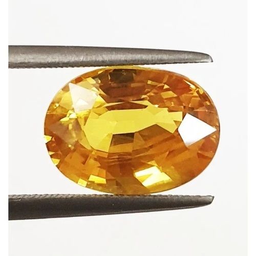 Premium 8.35Ct Eye Clean Flawless Certified Natural Yellow Sapphire Pukhraj Stone Grade: A-Grade