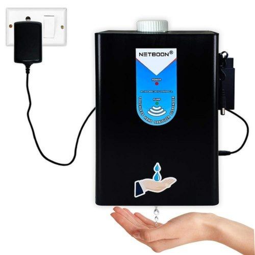 Black Automatic Non Contact Sensor Hand Sanitizer Dispenser Machine