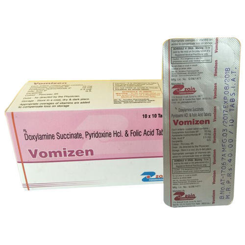 Doxylamine Succinate Pyridoxine Hcl And Folic Acid Tablet