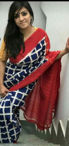 Hand Block Printed Ekkat Cotton Saree (SBP212)