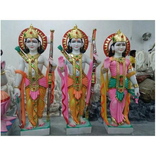 Easy To Clean Multicolor Gold Plated Ram Darbar Statue