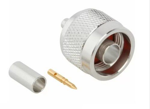 N Male Crimp Coaxial Cable Brass Connector Application: Telecommunication