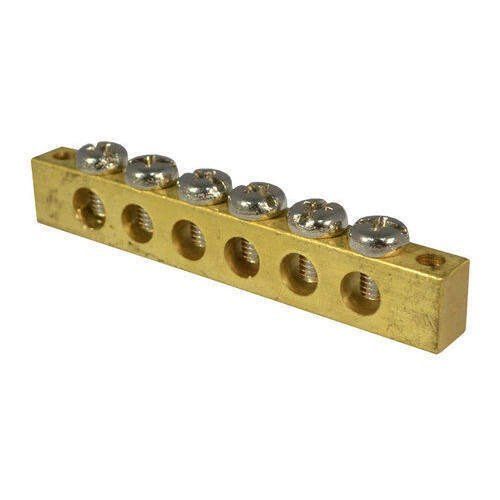 Brass Neutral Link - Rust Proof Chrome Finish, Polished Surface, Three Phase with 1 Year Warranty