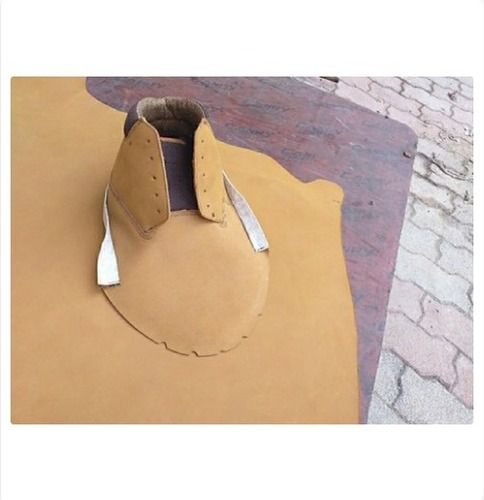 Din Nubuck Finished Tan Leather Shoe Upper