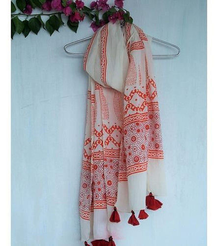 Multicolor Hand Block Printed Dupatta