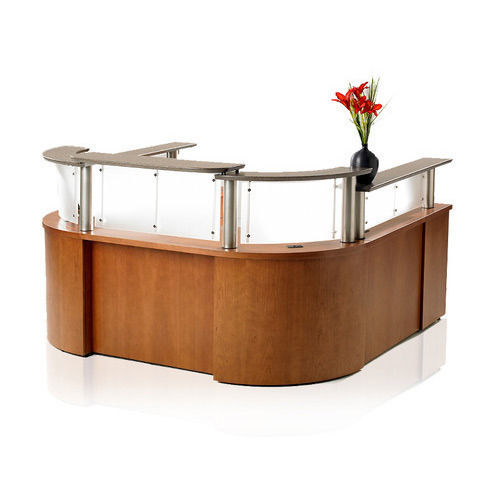 Eco-Friendly Office Brown Reception Table