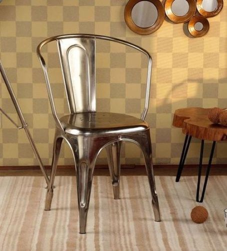 Polished Silver Iron Chair