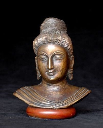 Easy To Clean Bronze Buddha Head Statue