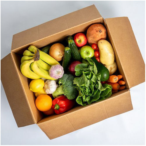 Brown Fruit Vegetable Packing Corrugated Box