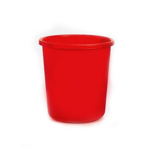 Open Top 7L Red HDPE Plastic Dustbin