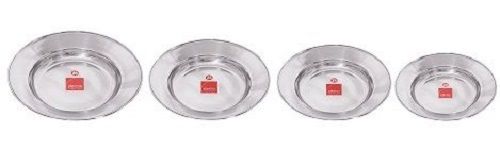 Silver Stainless Steel Soup Plates