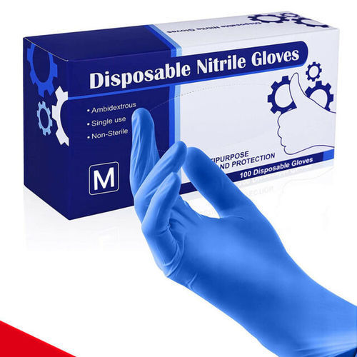 Disposable Nitrile Hand Gloves - Full Finger, Hospital and Clinic Use | New, Plain Pattern, Fully Disposable